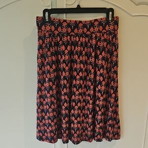 Boden Orange and Pink Knee-Length A-Line Skirt